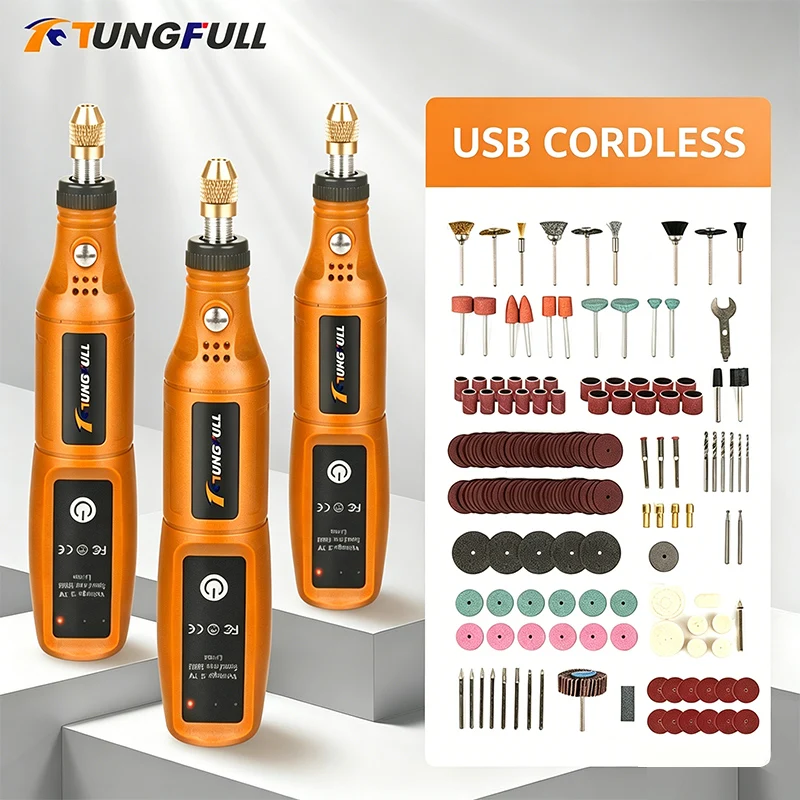 Power Tools Safety - TUNGFULL Mini Electric Grinder Wireless Rechargeable