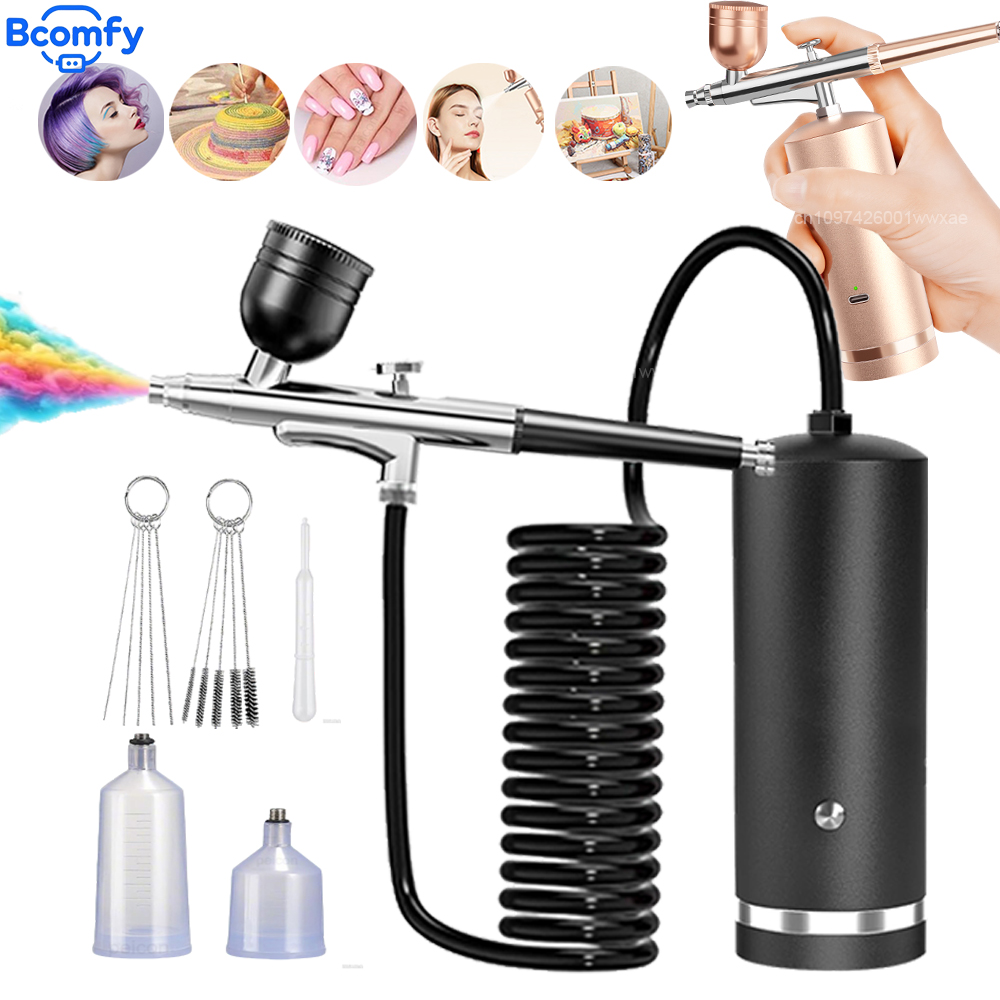 Air Compressor Mini - Airbrush with Compressor Rechargeable Air Brush
