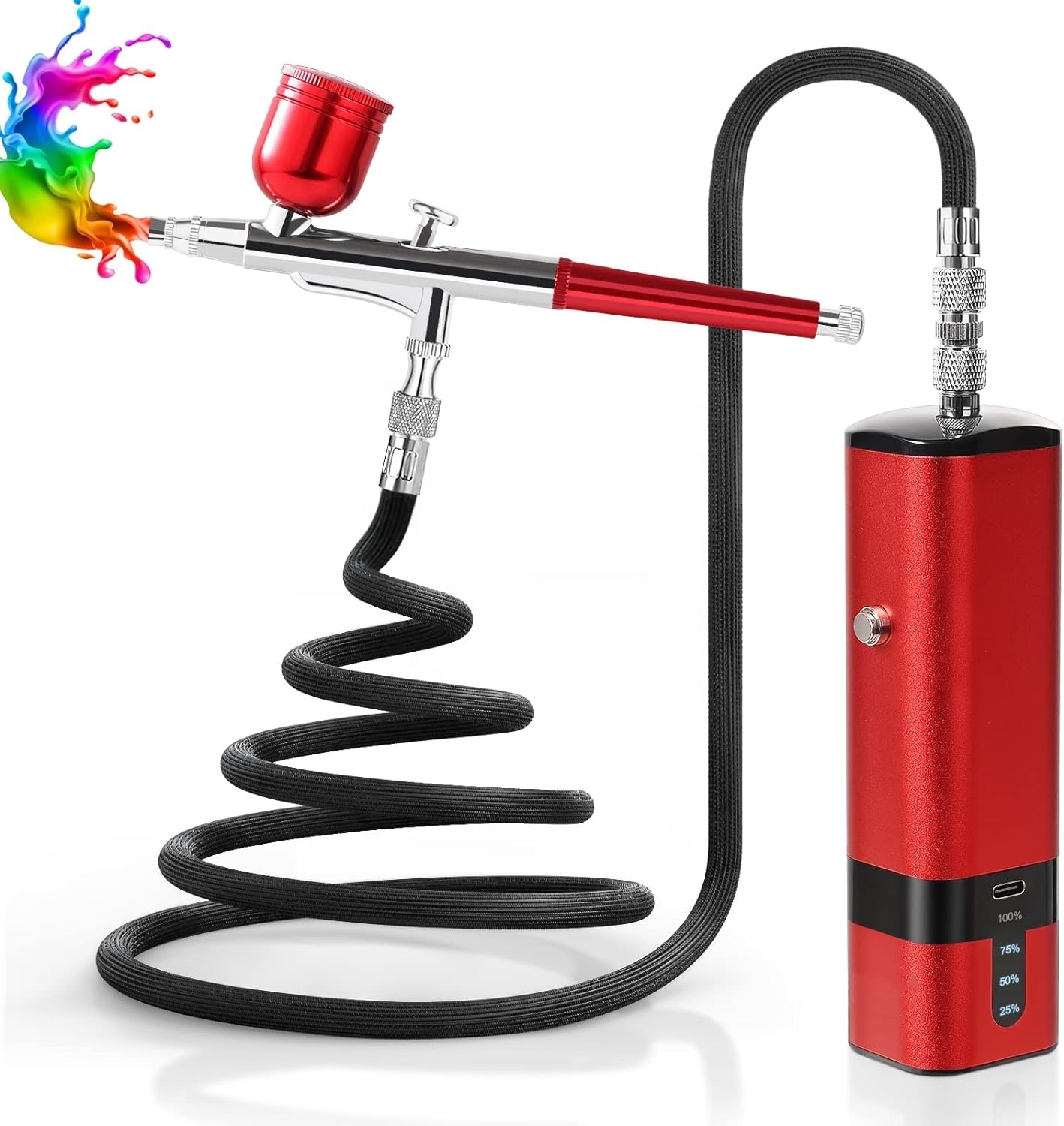 Air Compressor Mini - Airbrush Kit with Compressor, 32PSI Handheld