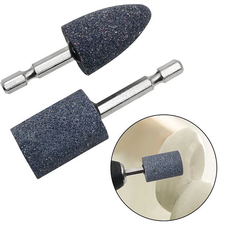 Rotary Tool Kit - 2Pcs Hexagonal Shank Grinding Wheel Heads
