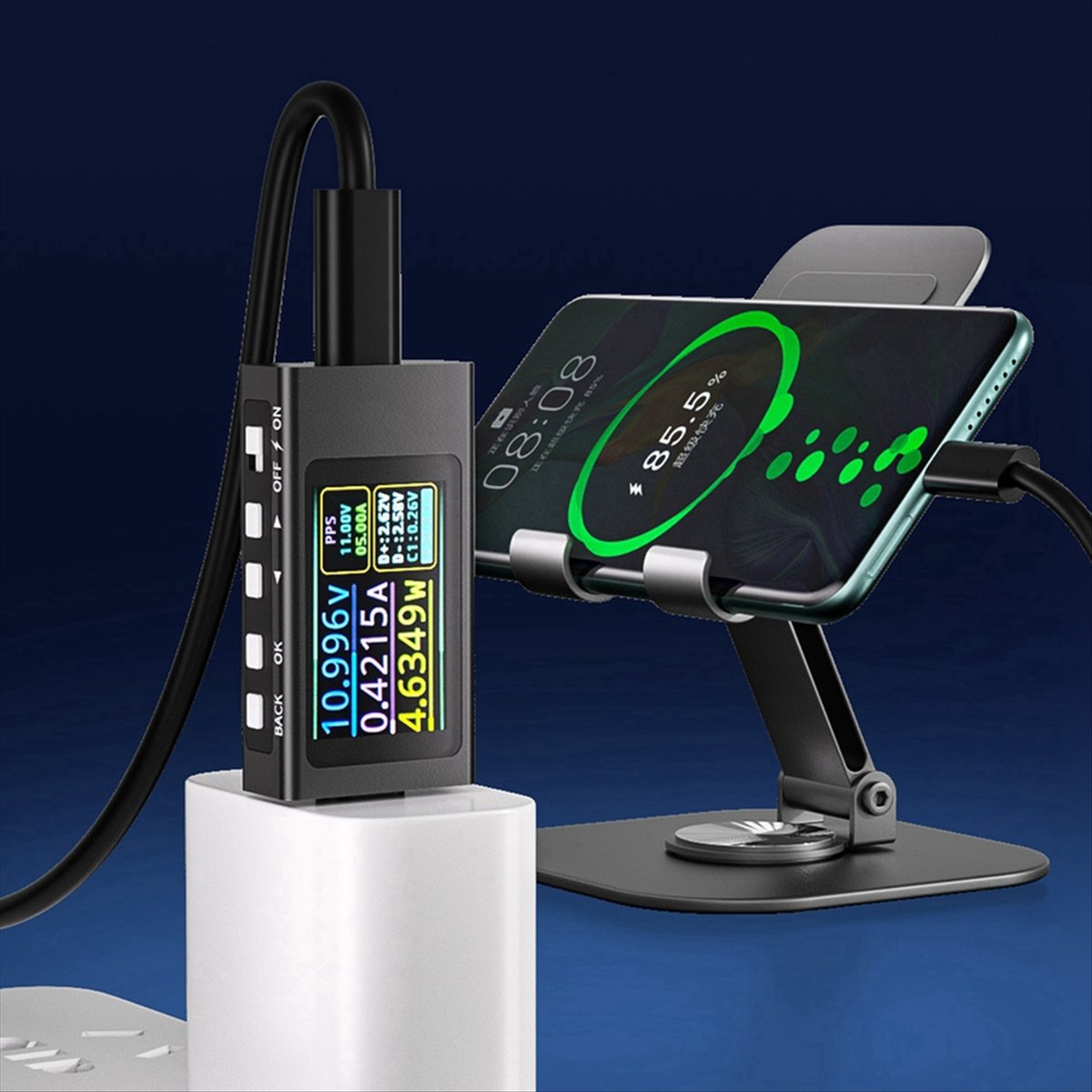 Power Tools Types - KWS-X1 Power Meter Type-C Tester Multifunction
