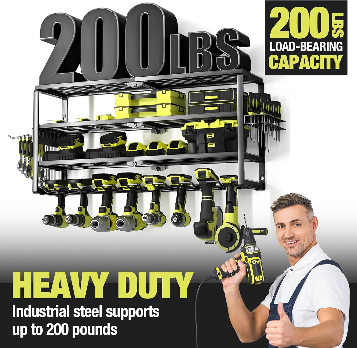 4 Layer Wall Mount Power Tool  - огляд і ціна Power Tools Rack