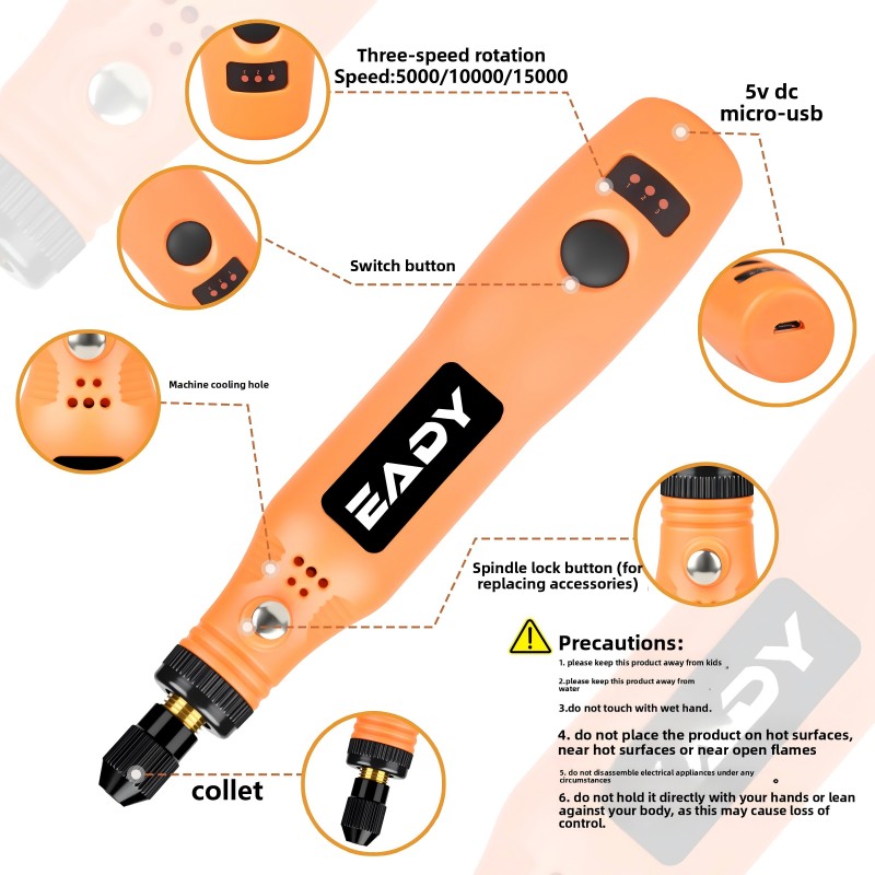 USB Cordless Rotary Tool Kit – - огляд і ціна Power Tools Safety