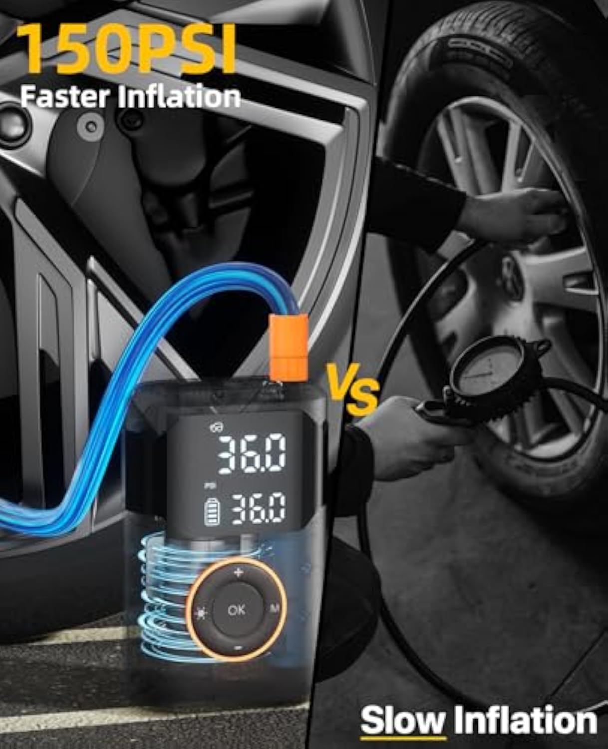 Automatic Rechargeable Electri - огляд і ціна Air Compressor Mini
