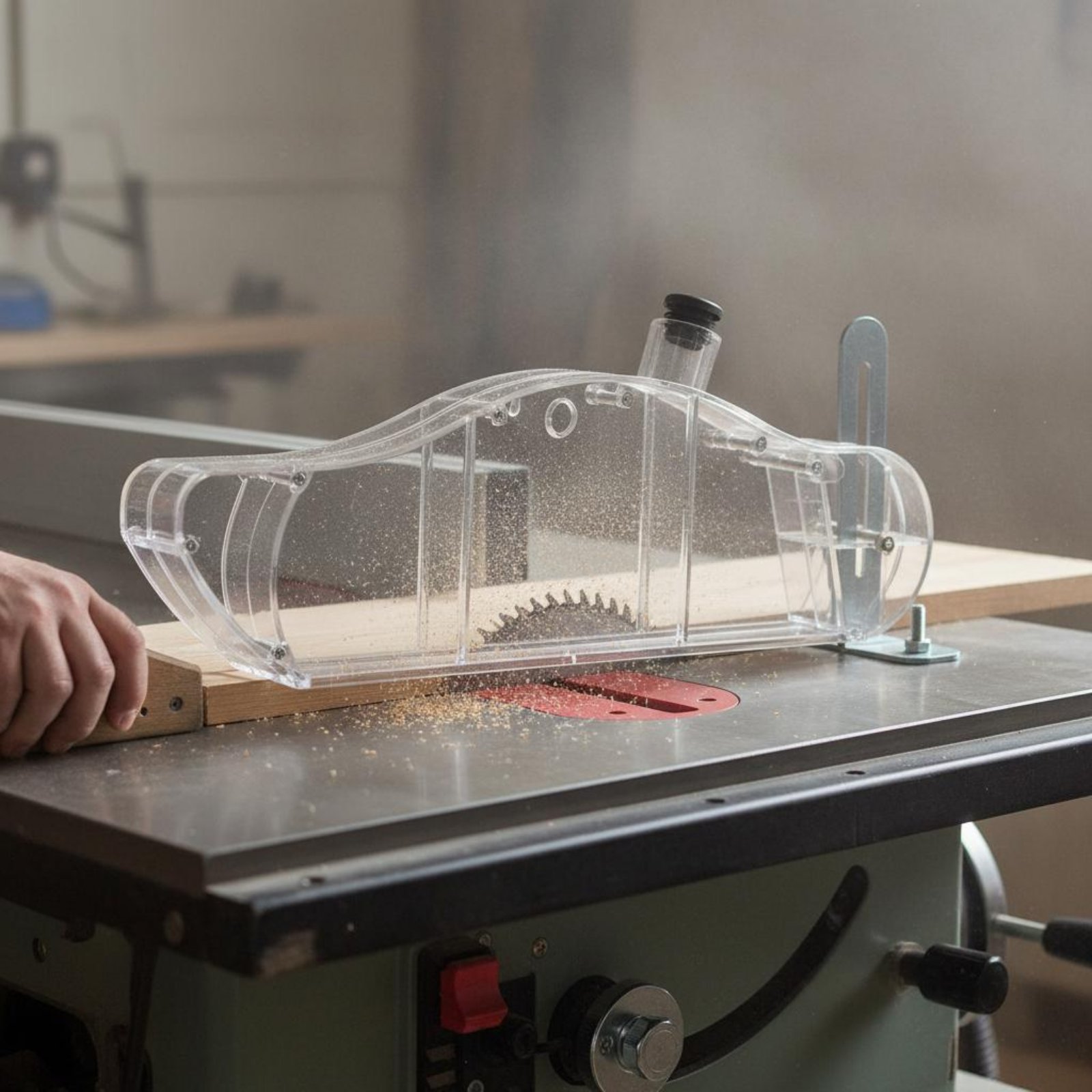 Table Saw Dust Guard Transpare - огляд і ціна Power Tools Safety
