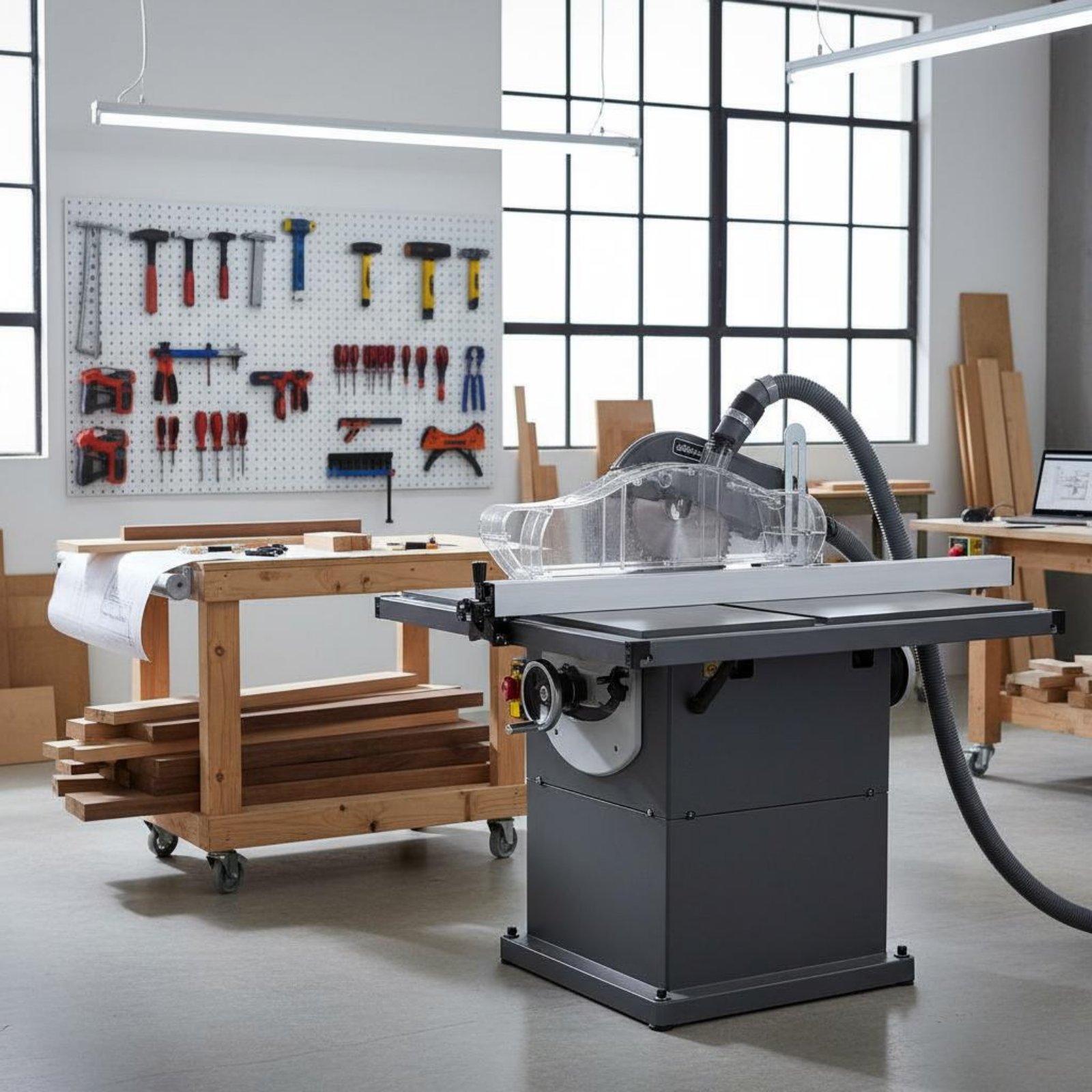 Table Saw Dust Guard Transpare - огляд і ціна Power Tools Safety